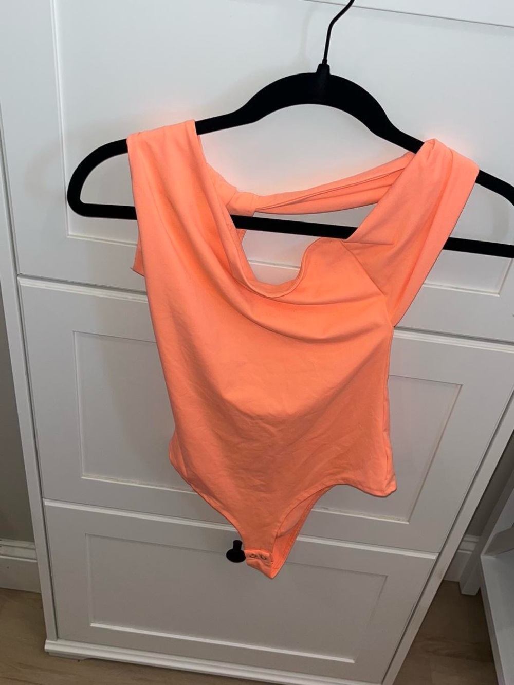 Women’s Neon orange One-Shoulder Bodysuit